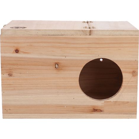 Nichoir en bois naturel et sécuritaire pour animaux de compagnie (chinchilla, écureuil), cage de reproduction (1/5)