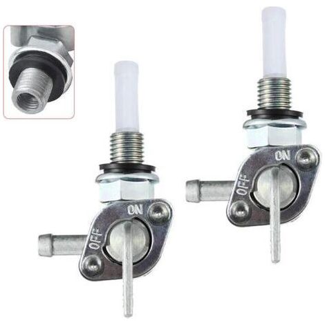 Lot de 2 robinets de réservoir d’essence M10 × 1,25 pour groupe électrogène à essence, pompe à essence, valve de commutateur de carburant pour réservoir d’essence 950 (1/4)