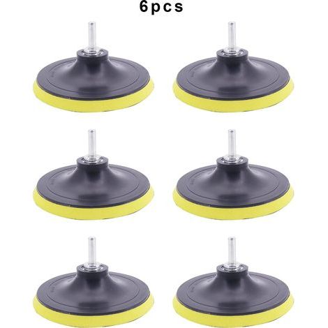 6pcs 5 pouces 125mm patins de ponçage, patins de ponçage, pour perceuses, meuleuses d'angle (1/4)