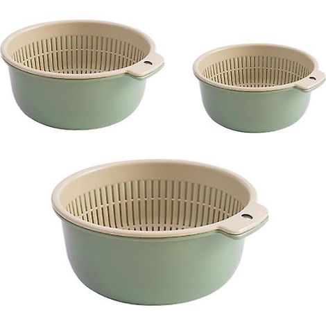 Ensemble de paniers d'égouttage verts - 3 tailles différentes (1/5)