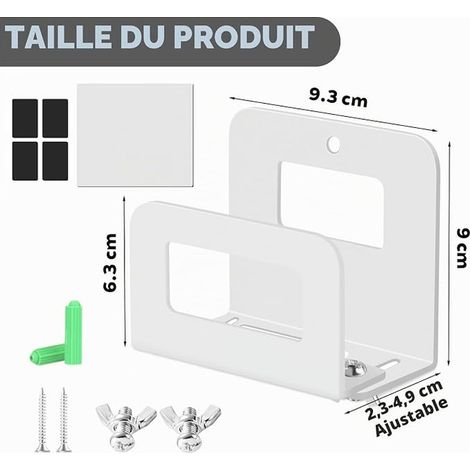 Cache Box Internet Etagere Pour Decodeur Boite Cache Cable Support Multifonctionnel Réglable Pour Routeur,Multiprise et Wifi,Convient Pour D'Autres Scènes Comme les Salons et les Chambres. (1/3)