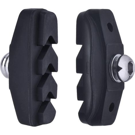Convient aux plaquettes de frein de VTT, plaquettes de frein silencieuses en caoutchouc, 50 mm, 1 paire, 2 plaquettes (noires) (1/5)
