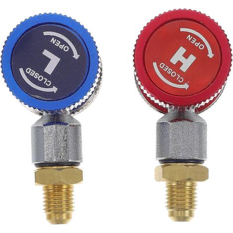 Adaptateur de connecteur à coupleur rapide réglable AC R134A, haut et bas, 1/4" SAE CVC (1/3)