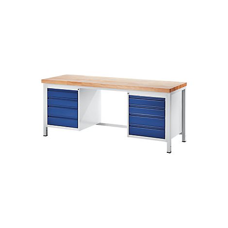 Banco de trabajo  bastidor modular  8 cajones de tamaño L 