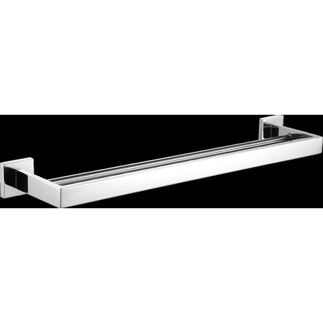 KWC Double porte-serviettes, CUBUS, acier inoxydable, 600x54x125 mm, montage apparent, brillant éclatant (1/2)
