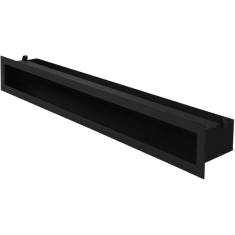 Grille Cheminée - Acier Revêtu Poudre - 80 cm - Noir - Grille Ventilation Cheminée - Aération pour Foyer - Design Moderne - Résistante Haute Température-NANOTEH (1/5)