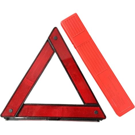 Triangolo di emergenza pieghevole con contenitore, riflettente, per incidenti e guasti, sicurezza stradale ottimale, arresto di emergenza in caso di incidente stradale