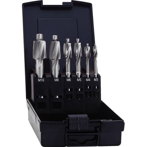 EXACT Flachsenker Set für Kernloch M3/M4/M5/M6/M8/M10/M12 HSS DIN 373 - 5861 (1/4)