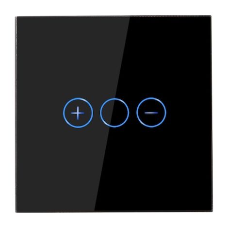 Interrupteur tactile variateur en verre LUXION, protocole Zigbee, noir, LX-ZT-D101G-B (1/5)