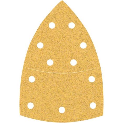 Bosch Professional 10x Carte abrasive Expert C470 con 11 fori (per Legno duro, Vernice su legno, 102x62, 93 mm, Grana 80, accessorio Levigatrice palmare)