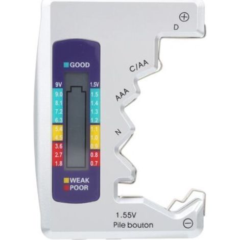 Batterietester, Universal-Batterieprüfer, kleiner Batterietester für Lithium-Batterien der Typen C/D/9V/AA/AAA/1,5V - Batterietester für Haushaltsbatterien