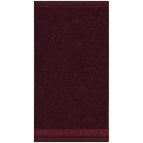 Toalla Rondo 2 de 70x140 cm, Zwoltex color burdeos (1/2)