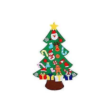 Féerie festive : Sapin de Noël en feutrine à faire soi-même avec décorations détachables, décorations murales colorées pour une maison festive et lumineuse