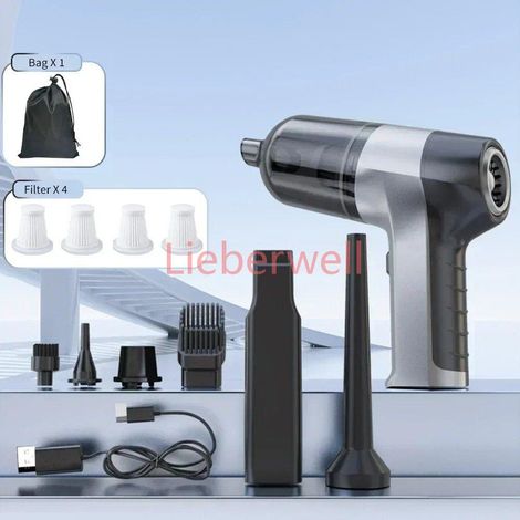 150000 PA – aspirateur de voiture Portable sans fil, Mini nettoyeur à main pour appareil ménager, Machine de nettoyage puissante, nettoyeur de voiture,Pro 4HEPA BOX (1/4)