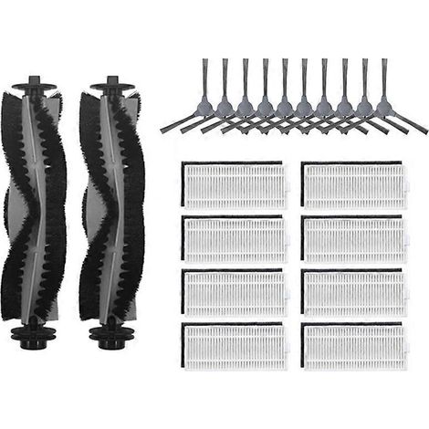 Brosse principale, filtre et brosse latérale pour aspirateur robot Coredy R550, R500+, R600, R650 et R750 - Pièces détachées (1/2)
