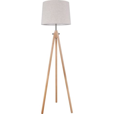 Piantana Contemporanea Calvin Metallo Marrone 1 Luce Con Diffusore In Tessuto (1/5)