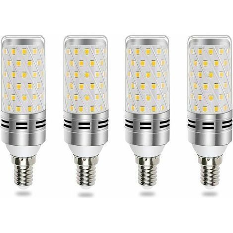 Ampoule E14 LED 16W blanc froid - Équivalent à une ampoule halogène de 100W à 120W, émettant 1600LM avec une lumière à 360°, adaptée aux lustres, appliques et lampes de chevet, lot de (1/5)