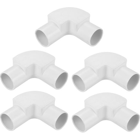 Paquet de 5 Coupleur de Conduit en PVC Raccords Coudés (1/5)