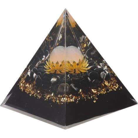Pyramide d'Orgone en Cristal pour l'Équilibre des Chakras - Décoration Zen Salon Chambre Bureau (1/5)