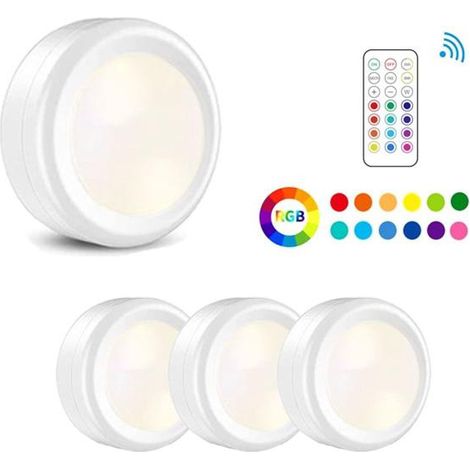 Projecteur LED à piles avec télécommande, lot de 3 projecteurs LED KLB (1/5)