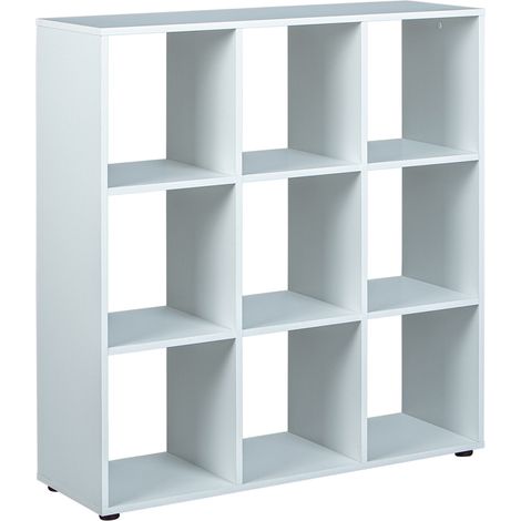 Cadora Regal Raumteiler, 9 Fächer weiss.