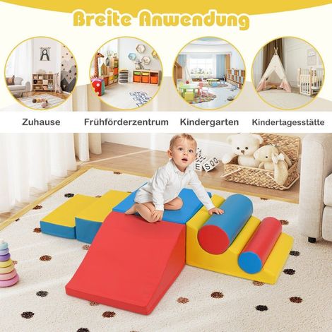 Bloques de escalada de espuma para niños pequeños, juego de 7 piezas
