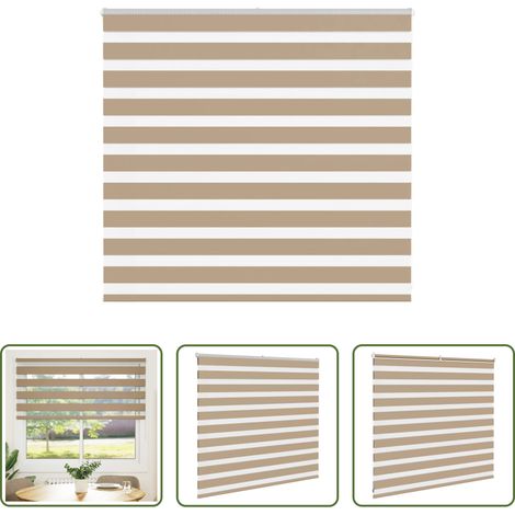 Doppelrollo - Doppelrollo Sandbraun 155x100 cm Stoffbreite 150,9 cm Polyester (1/5)