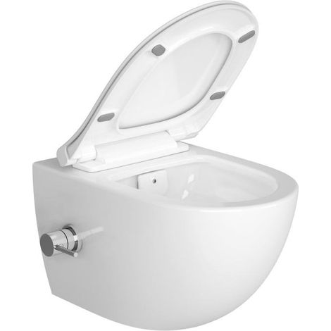 Swiss Aqua Technologies Infinitio Inodoro sin brida con función de bidé termostático + Tapa «soft close» (SATINF011RREXPBFCT) (1/5)