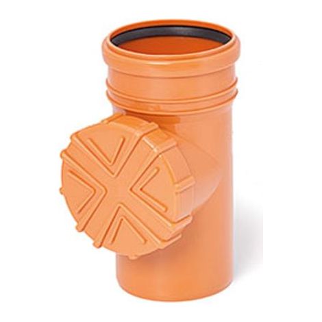 Abflussreiniger mit Sieb für 110-mm-Abflussrohre, orange (1/2)