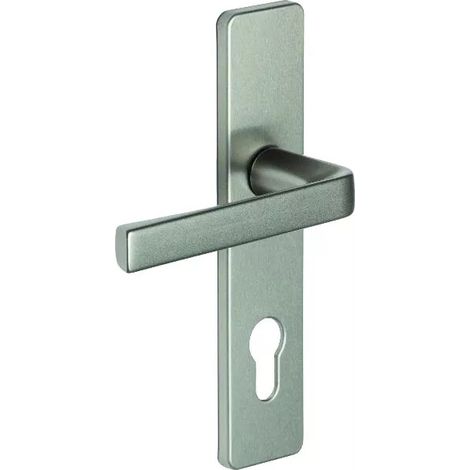 Ensemble sur plaque Kaza - Anodinox - Plaque 190 x 42 mm - entraxe de fixation 165 mm - Clé I