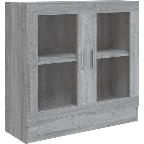 Meubles de Rangement,Armoire à vitrine Sonoma gris 82,5x30,5x80 cm Bois d'ingénierie CFW583715 (1/5)