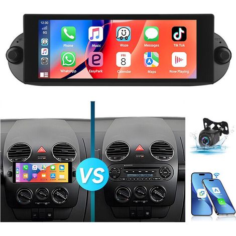 Pour VW New Beetle 2001-2010 Android 14 Autoradio Carplay GPS RDS WiFi 1+32G CAM