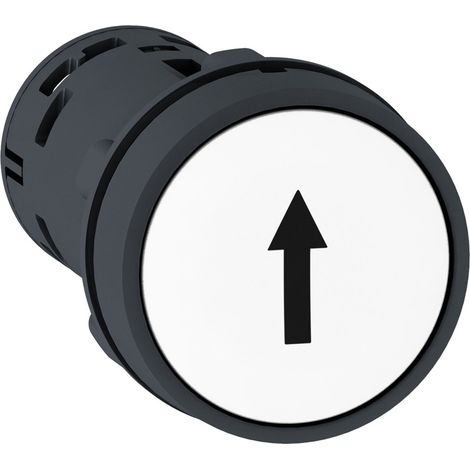 Pulsador HARMONY XB7 22 mm IP65 blanco rasante con 1 contacto NA y 1.000.000 ciclos