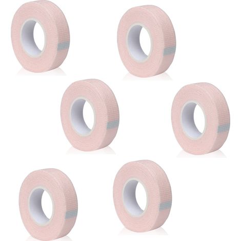Ruban Adhésif Pour Cils - Tissu Non Tissé Respirant - Largeur 1,27 cm - Longueur Totale 9,14 m - Pour Extension De Cils - 6 Rouleaux (1/5)