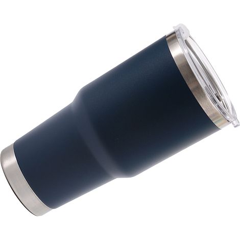 Isolierter Edelstahl-Kaffeebecher (900 ml), großes Fassungsvermögen, weite Öffnung, isolierte Wasser- und Kaffeeflasche für Auto und Reisen, Marineblau (1/5)