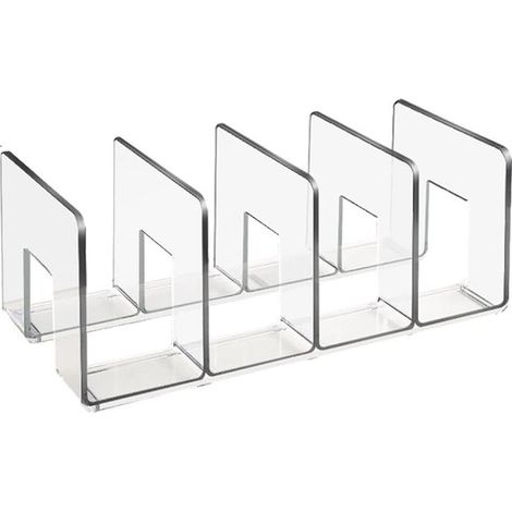 Acryl-Bücherregal mit vier Fächern - Schreibtisch-Aufbewahrungsregal - rutschfestes Küchenregal - geeignet für Bücher, CDs, Bücherregale, Büros usw. (1/5)