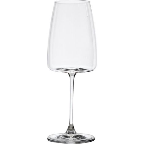 Zafferano Set 6 Calici per Spumante Collezione Altopiano in Vetro Sonoro Superiore Trasparente 42 cl - Design Elegante per Brindisi di Qualità