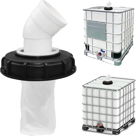 Filtre À Couvercle IBC,Filtre de Couvercle IBC 45°,Filtres IBCs Lid avec Filtrei en Nylon Lavable,Droit avec Filtres,Accessoires de Réservoir,pour Réservoir d'eau De Pluie IBCs (1/5)