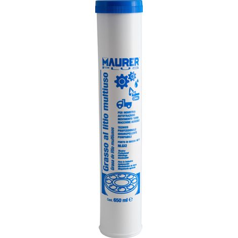 Grasso Al Litio Multiuso Maurer Plus 650Ml 58X300Mm Cartuccia