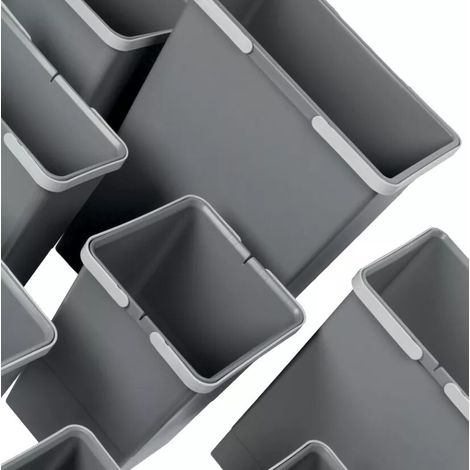 Bac poubelle seul plastique Elletipi - Bac poubelle - H 340 x l 225 x P 150 mm - 8 litres