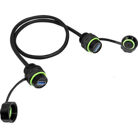 Connecteur USB double extrémité. câble d'extension mini bidirectionnel double extrémité étanche USB femelle à femelle. 100 cm. (1/5)
