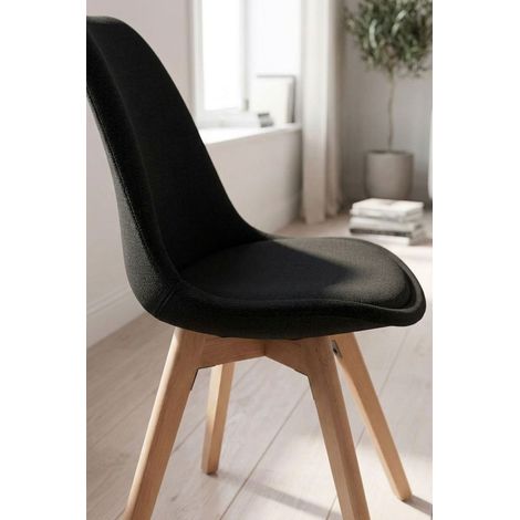 Sillas Comedor - Silla Synk Tela - Negro (1/5)