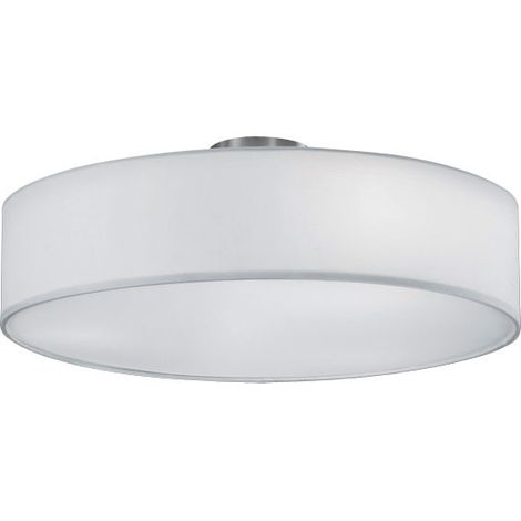 Plafoniera Soffitto Interno Tonda 28W 3 Luci Diffusore Tessuto Bianco GD Trio (1/5)
