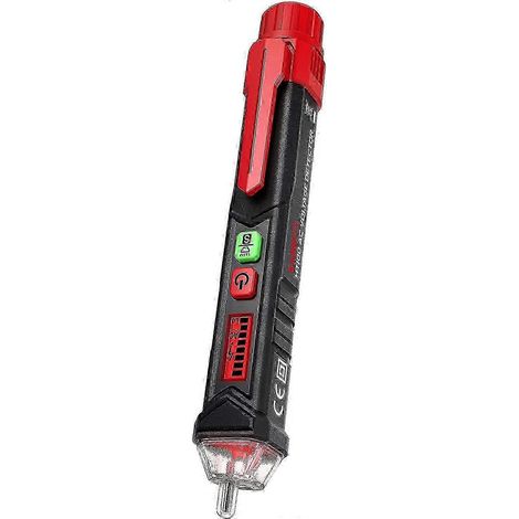 Testeur de tension sans contact double sensibilité 12 V/48 V-1000 V, écran LCD, test phase/neutre, lampe torche, alarme sonore (1/5)
