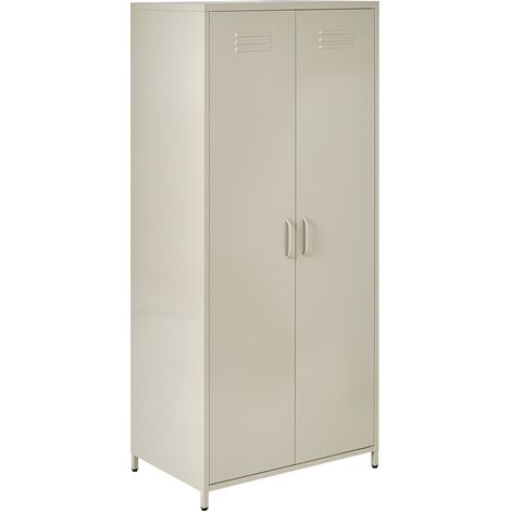 Armario industrial para oficina en casa con 2 puertas de acero beige claro Varna (1/5)