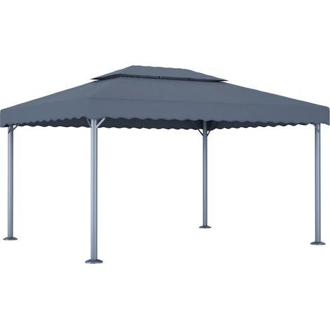 Pavillon 400 x 300 cm Anthrazit Aluminium