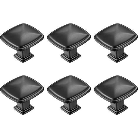 10 Pièces Poignee de Meuble Cuisine Noir, Tiroir de Poignée Porte, Bouton de Meubles Cuisine de Porte, Poignées de Meuble pour Placard Armoire Cuisine - 1,2 po/30 mm