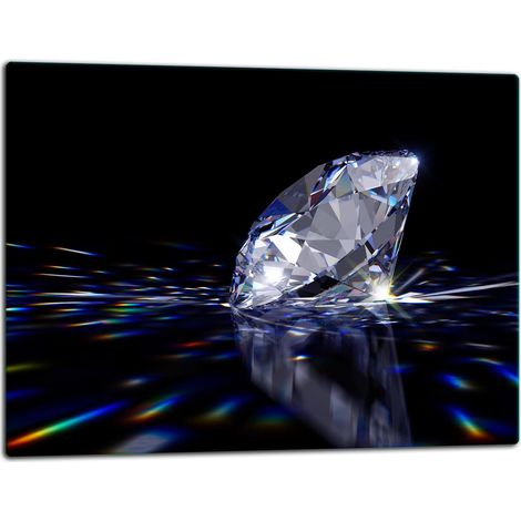 Tagliere in vetro 52x40 con motivo a diamante (1/5)