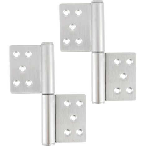 Cerniera per porta in acciaio inox a 2 pezzi, 132x100x18 mm, angolo di apertura a 360 gradi, cerniere pieghevoli per porte interne ed esterne, armadi e finestre. (1/5)