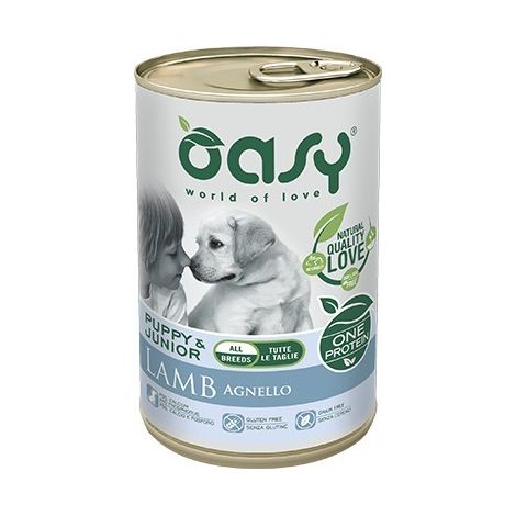 Oasy Dog One Protein Puppy e Junior Medium Large Agnello - Oasy Dog One Protein Puppy e Junior Medium Large Agnello - Lattina Da 400 Gr (1/3)